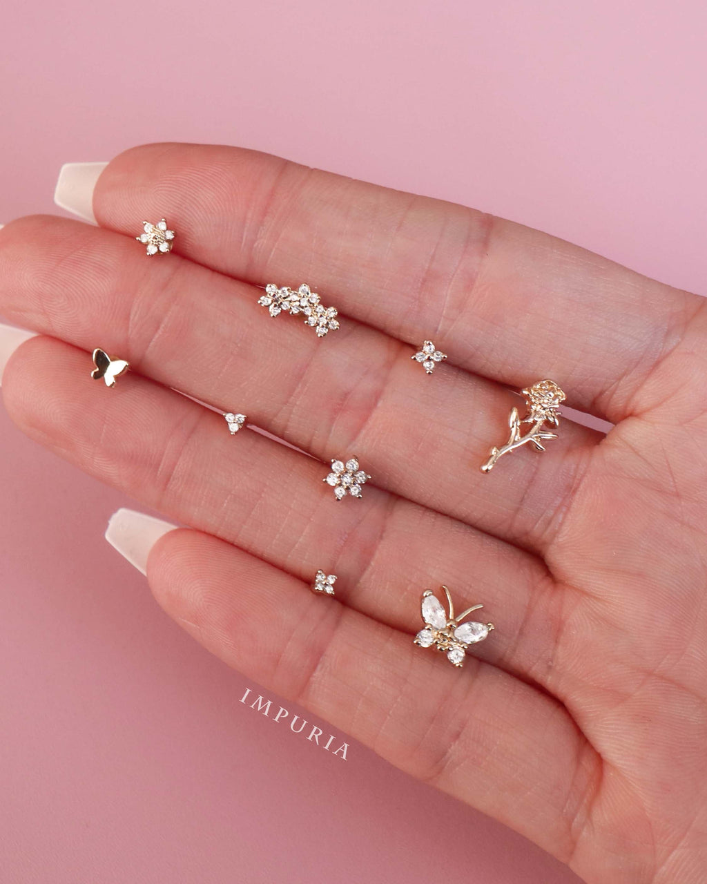 Grace Butterfly Ear Piercing Stud