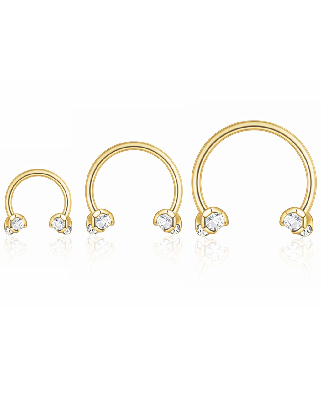 Sparkle Horseshoe Hoop Ring