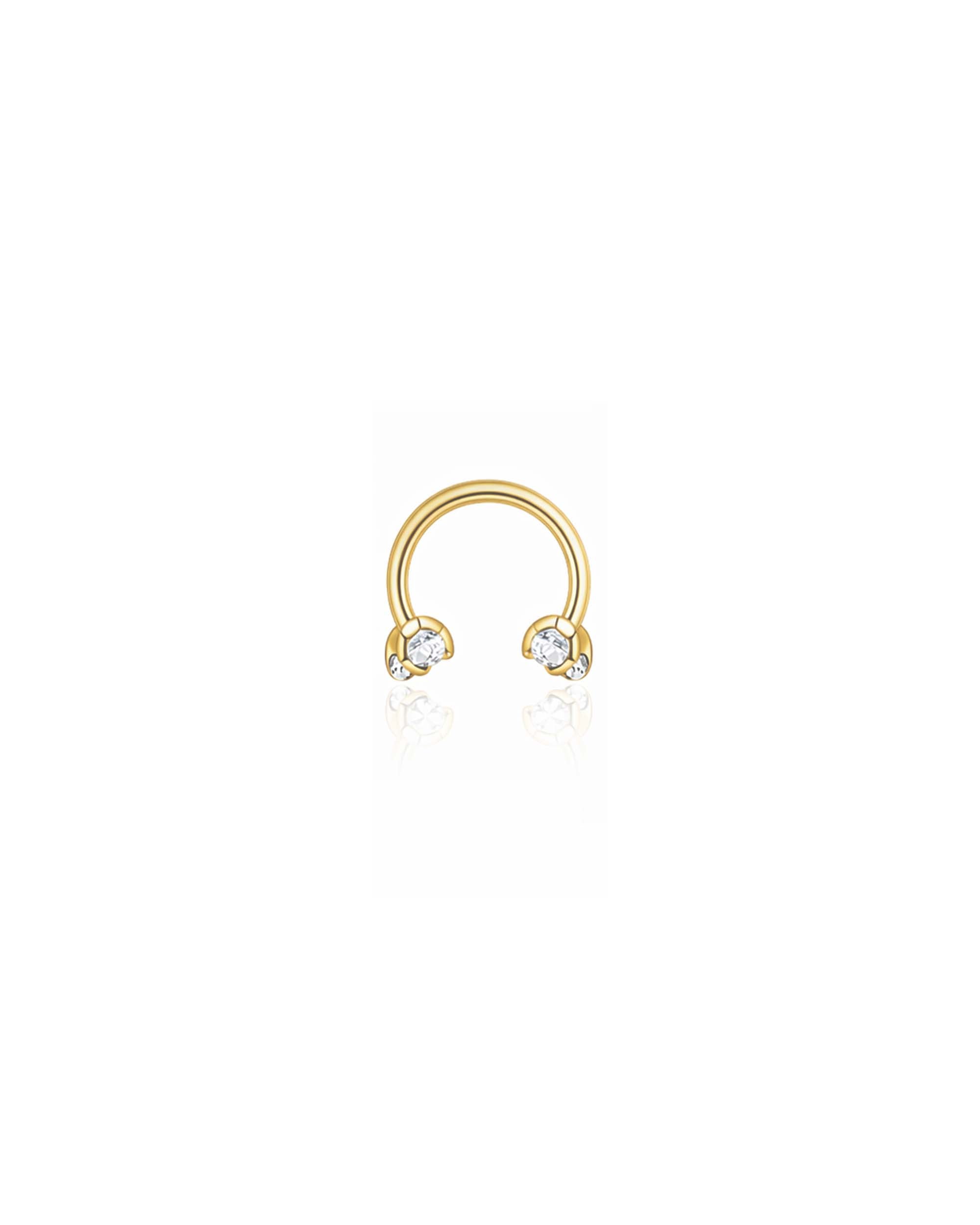 Sparkle Horseshoe Hoop Ring