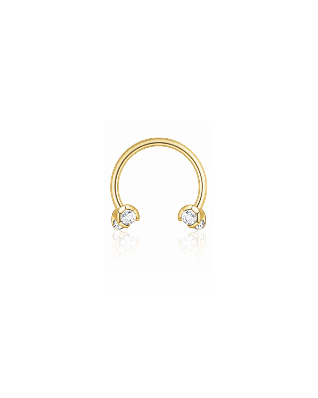 Sparkle Horseshoe Hoop Ring