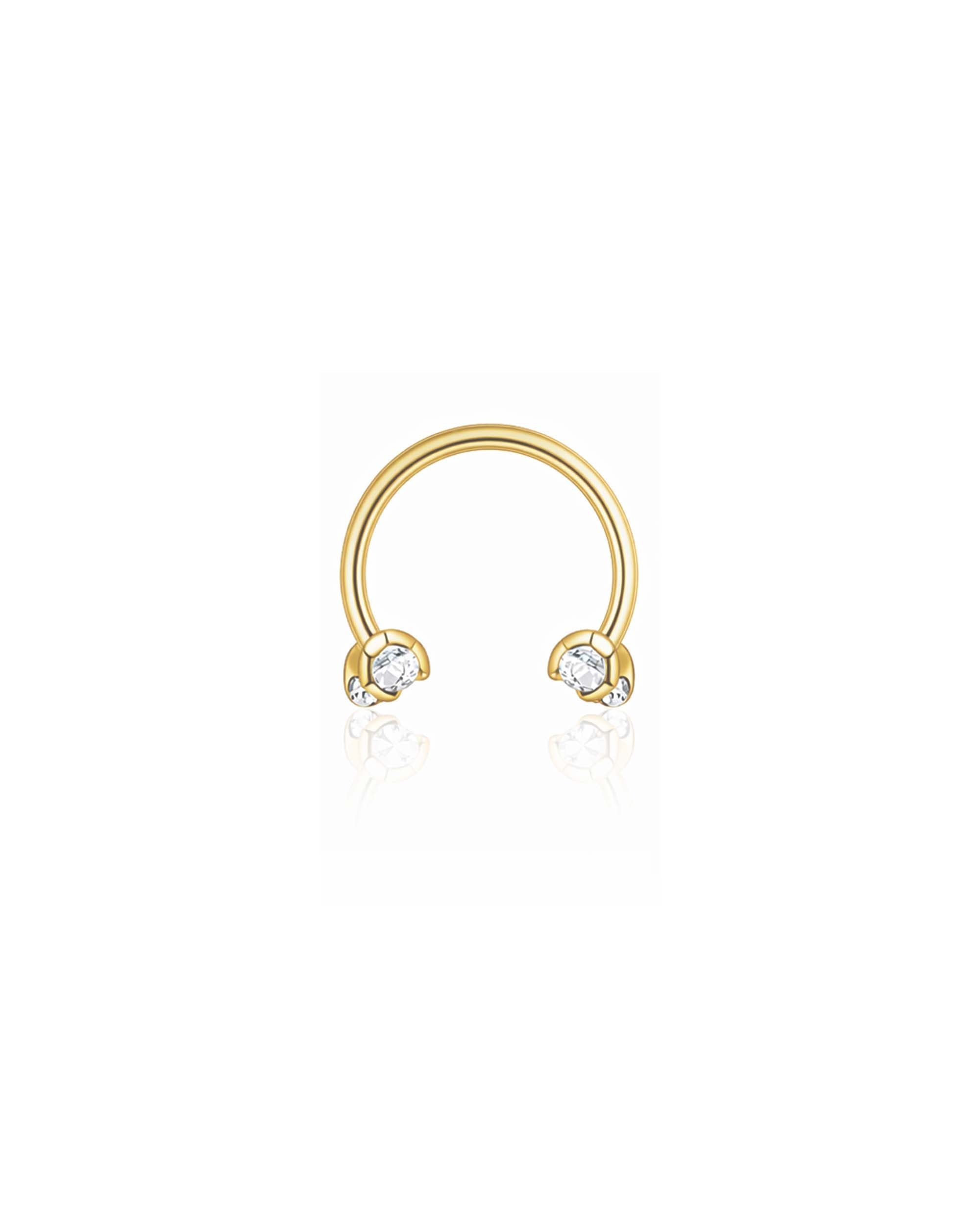 Sparkle Horseshoe Hoop Ring