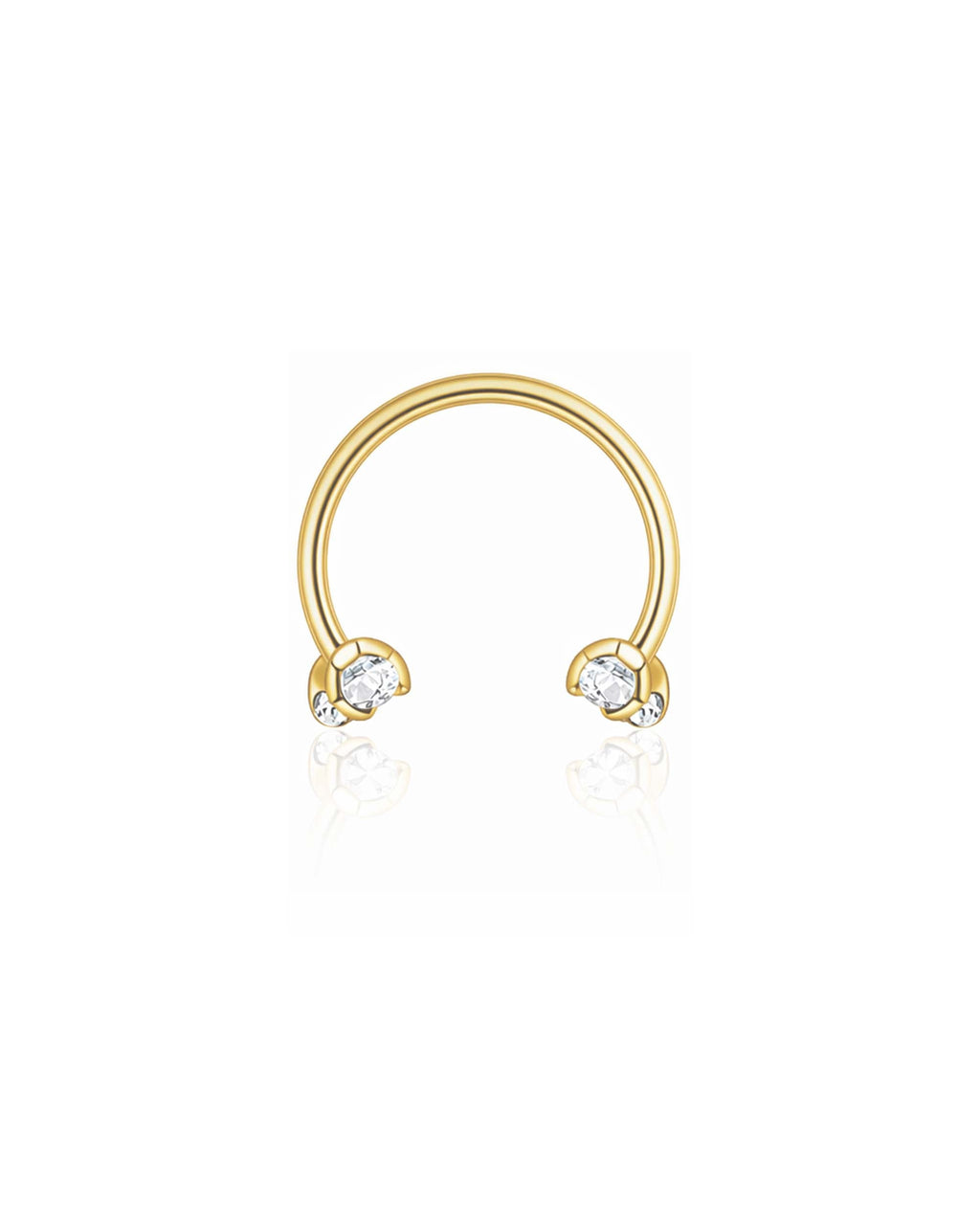 Sparkle Horseshoe Hoop Ring