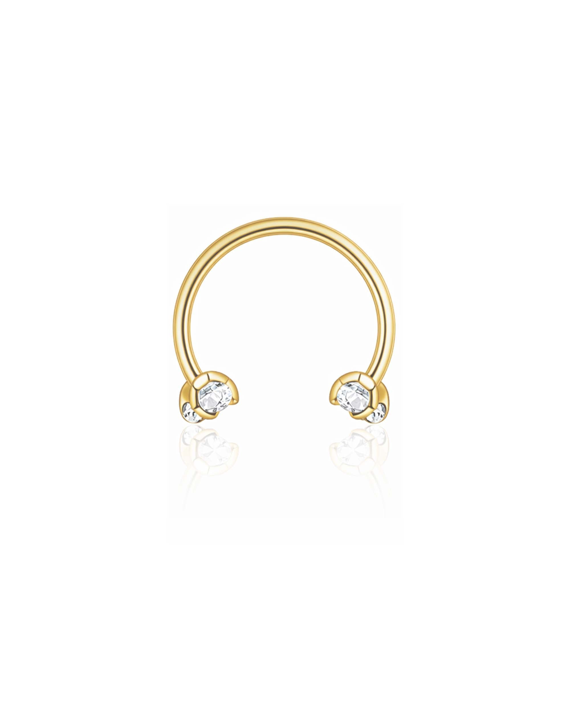 Sparkle Horseshoe Hoop Ring