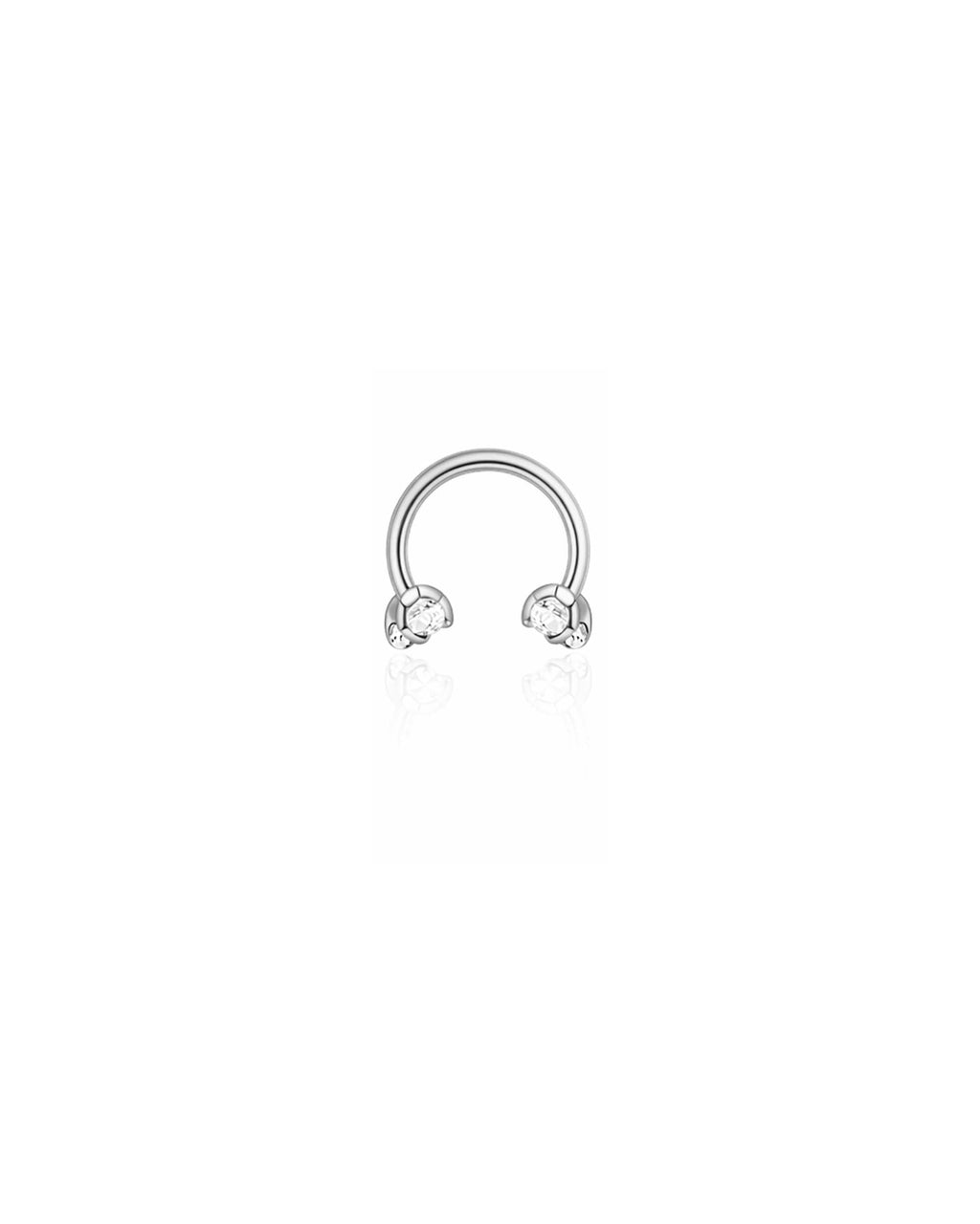 Sparkle Horseshoe Hoop Ring
