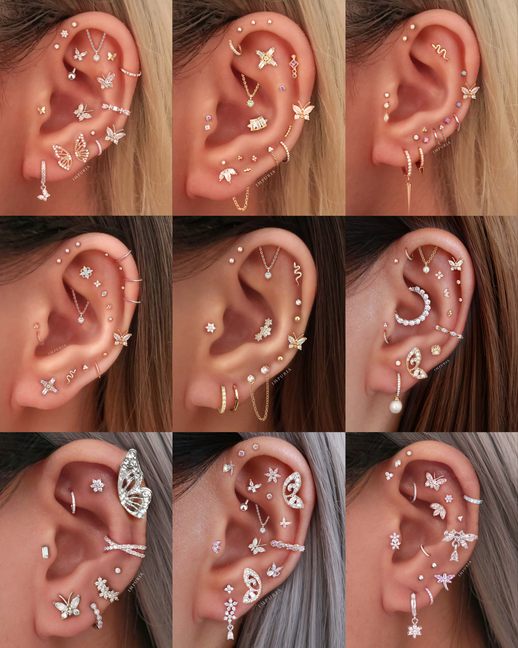 Grace Butterfly Ear Piercing Stud