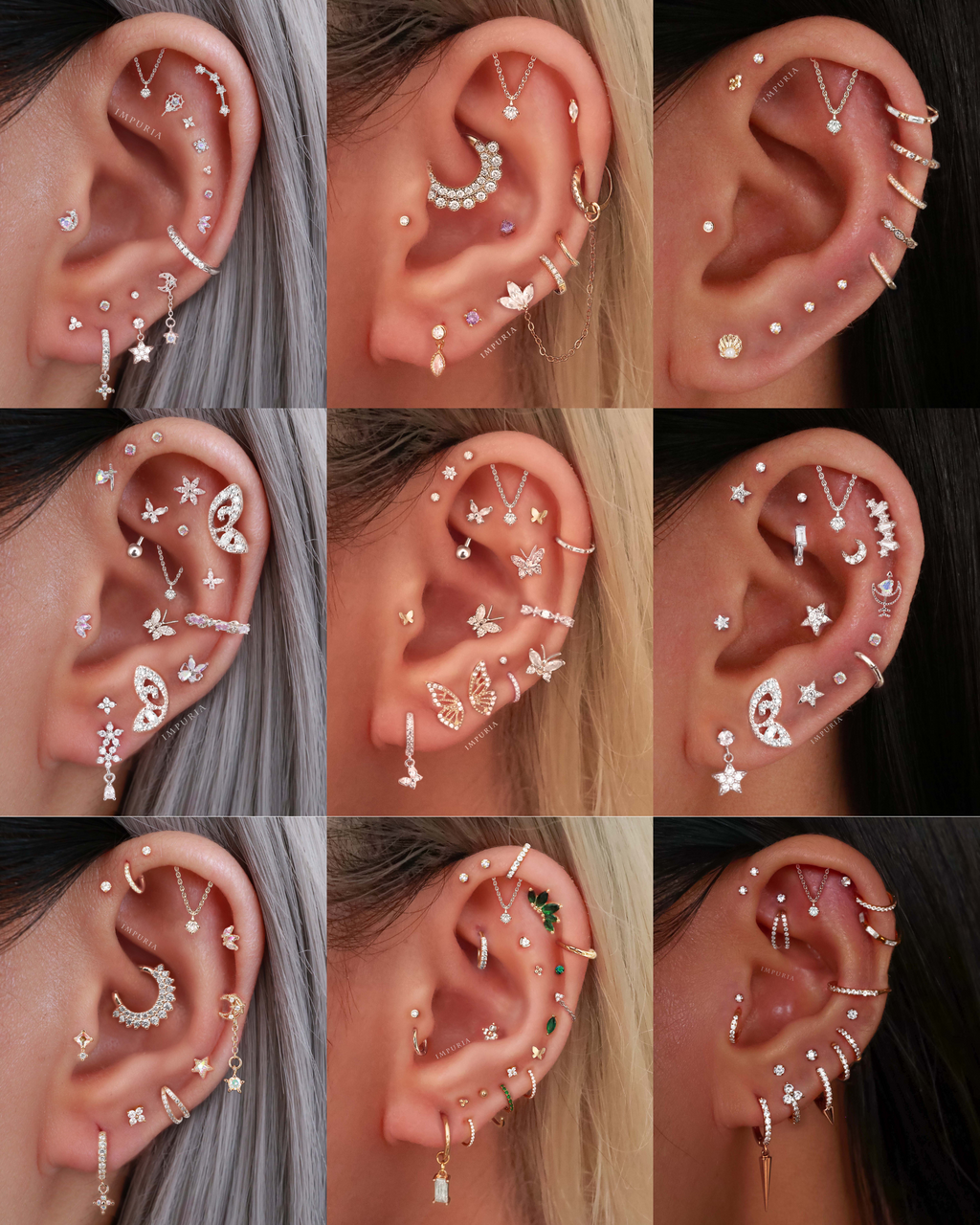 Absolute Hidden Helix Flat Back Stud Earring