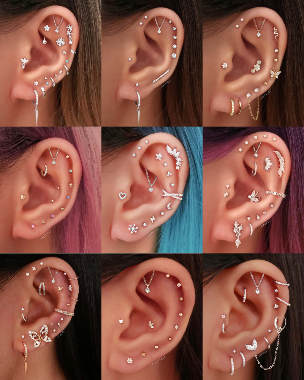 Absolute Hidden Helix Flat Back Stud Earring