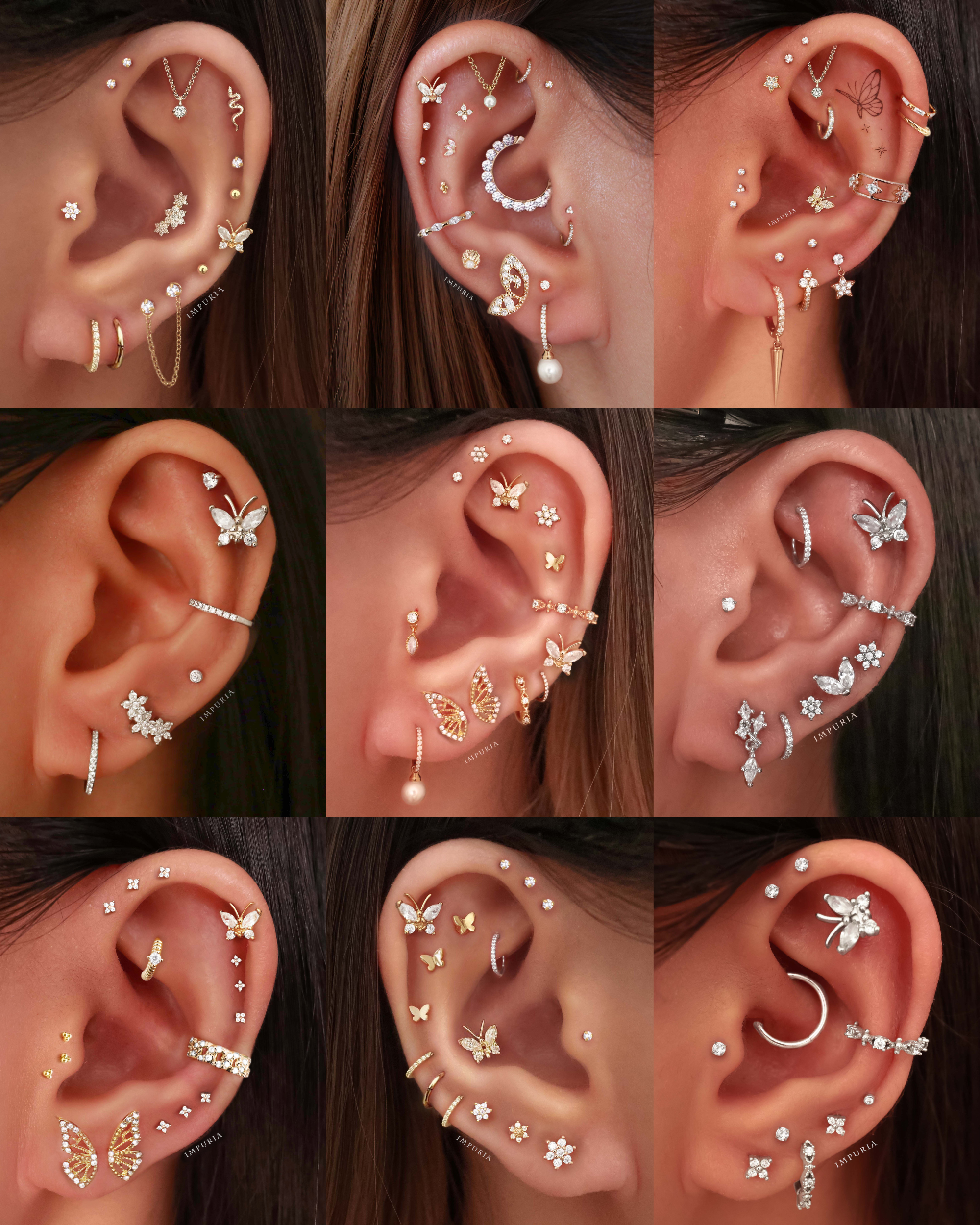 Grace Butterfly Ear Piercing Stud