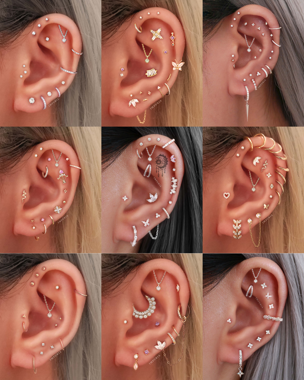 Absolute Hidden Helix Flat Back Stud Earring