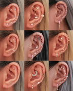 Absolute Hidden Helix Flat Back Stud Earring