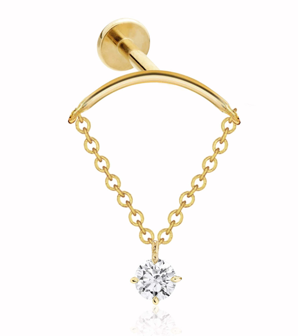 Absolute Hidden Helix Flat Back Stud Earring