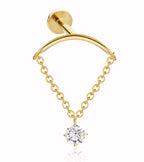 Absolute Hidden Helix Flat Back Stud Earring