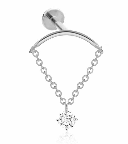 Absolute Hidden Helix Flat Back Stud Earring