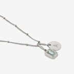 Baguette Birthstone & Initial Necklace