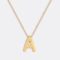 Balloon Initial Necklace with Satellite Chain