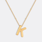 Balloon Initial Necklace with Satellite Chain
