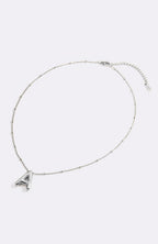 Balloon Initial Necklace with Satellite Chain