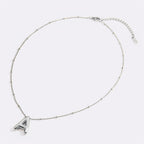 Balloon Initial Necklace with Satellite Chain