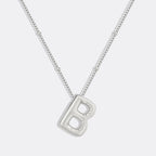 Balloon Initial Necklace with Satellite Chain