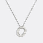 Balloon Initial Necklace with Satellite Chain
