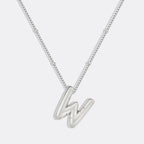 Balloon Initial Necklace with Satellite Chain