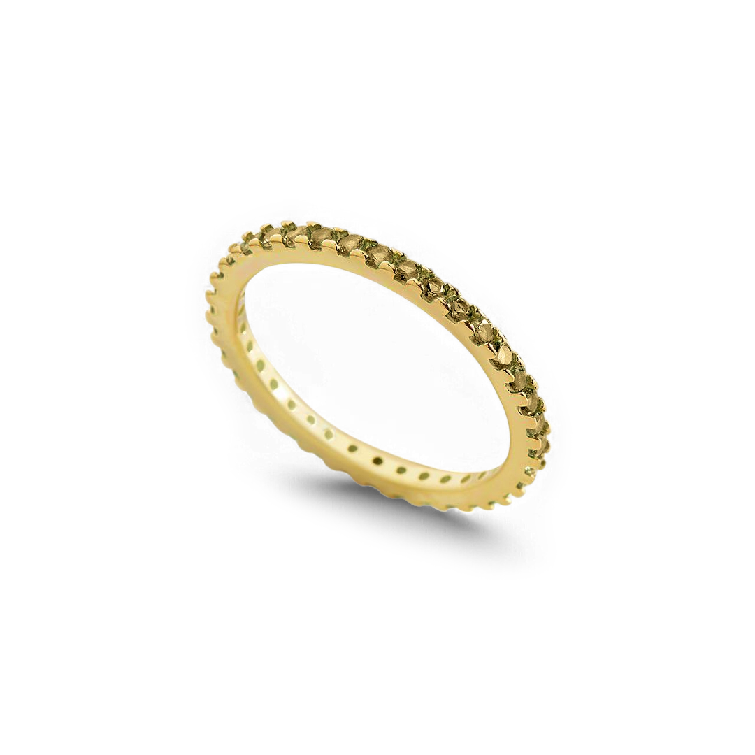 August Birthstone Eternity Stacking Ring