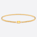 Gold Beaded Birthstone Bracelet