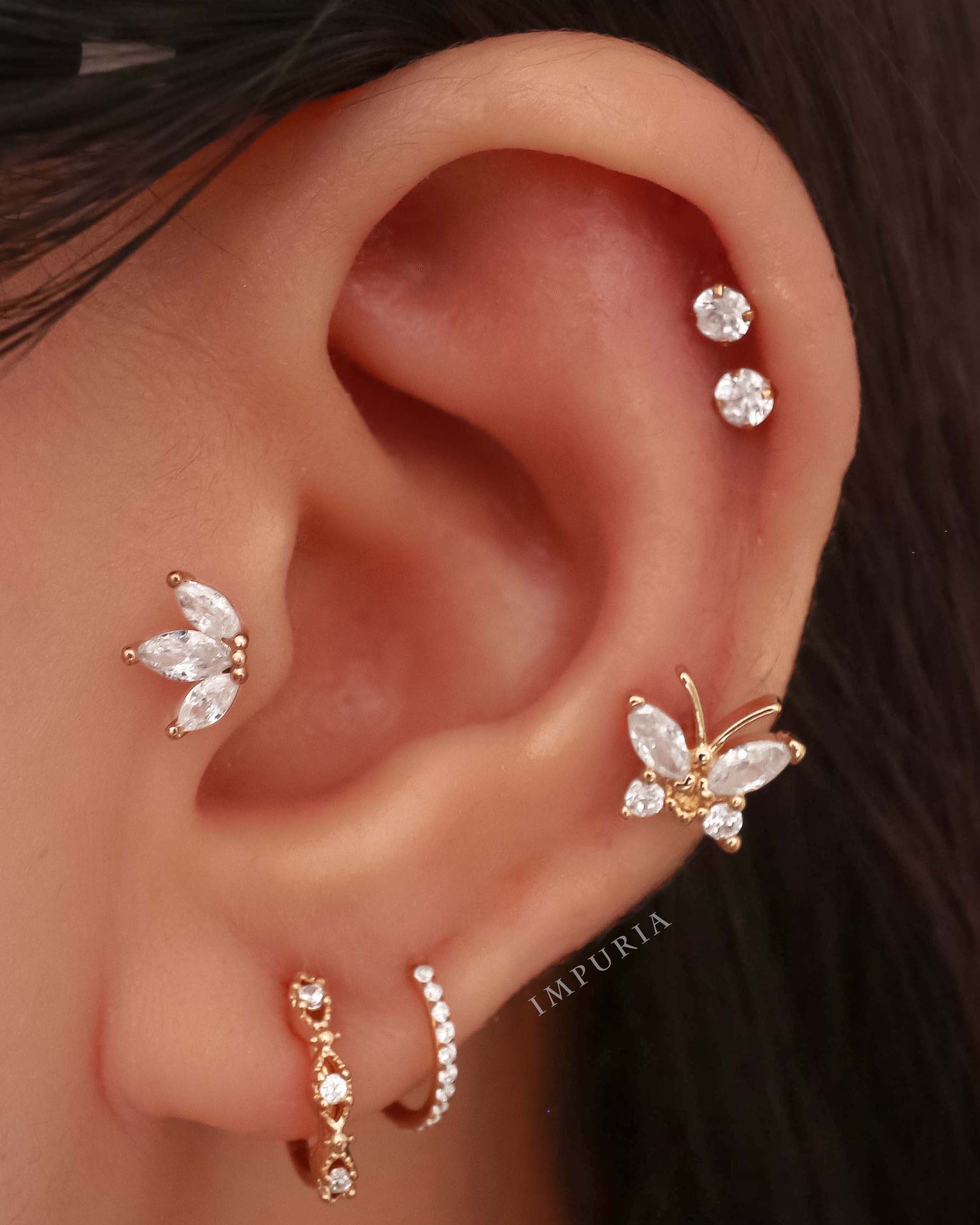 Grace Butterfly Ear Piercing Stud