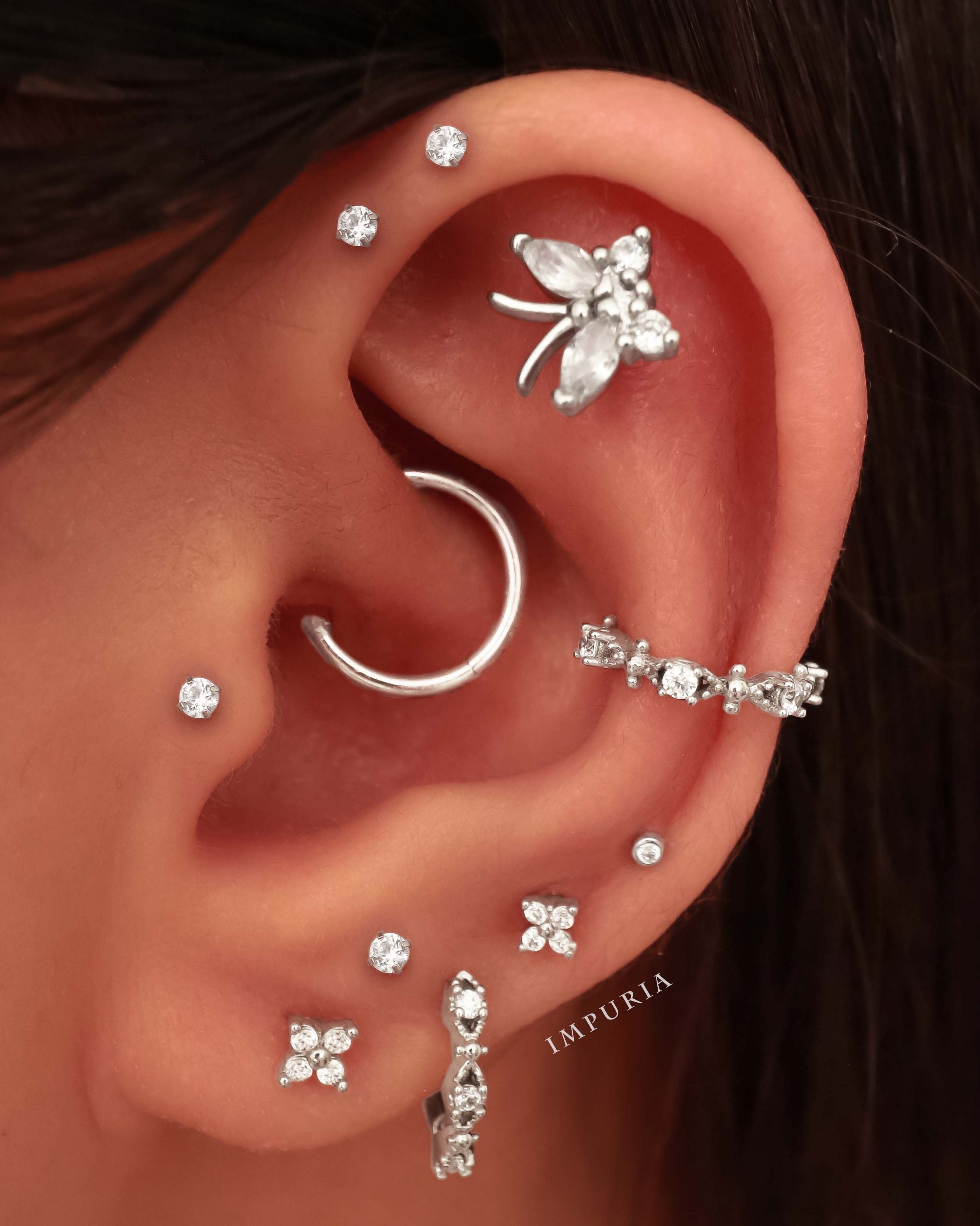 Grace Butterfly Ear Piercing Stud