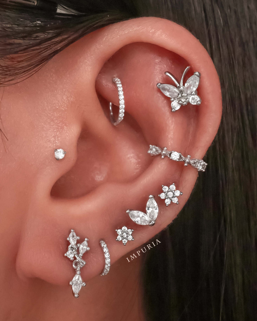 Grace Butterfly Ear Piercing Stud