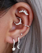 Dynasty Cluster Flat Back Stud Earring