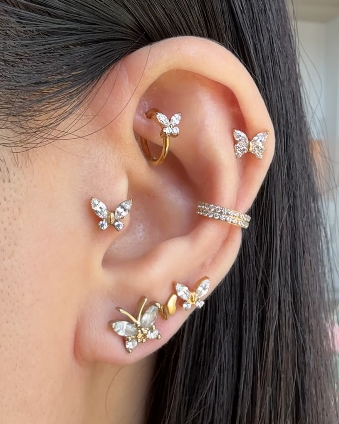 Grace Butterfly Ear Piercing Stud