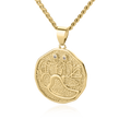 Astrological Sign Coin Pendant Necklace
