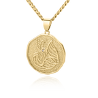 Astrological Sign Coin Pendant Necklace