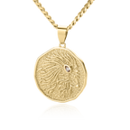 Astrological Sign Coin Pendant Necklace