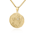 Astrological Sign Coin Pendant Necklace
