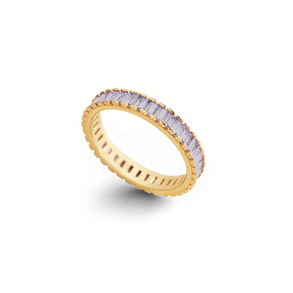 Baguette Birthstone Eternity Band