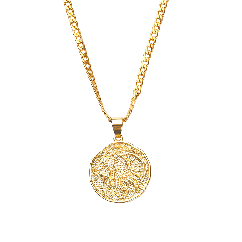 Astrological Sign Coin Pendant Necklace