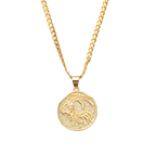 Astrological Sign Coin Pendant Necklace
