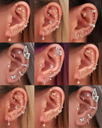 Flutter Butterfly Wings Double Stud Earrings