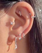 Sparkle Horseshoe Hoop Ring