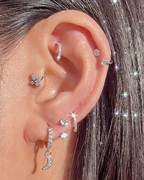 Sparkle Horseshoe Hoop Ring