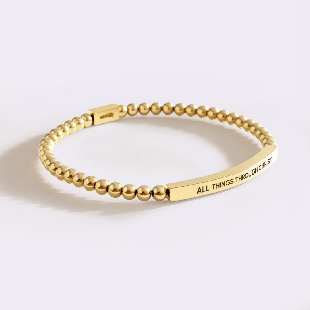 All Things Through Christ Beaded Inspire Bracelet
