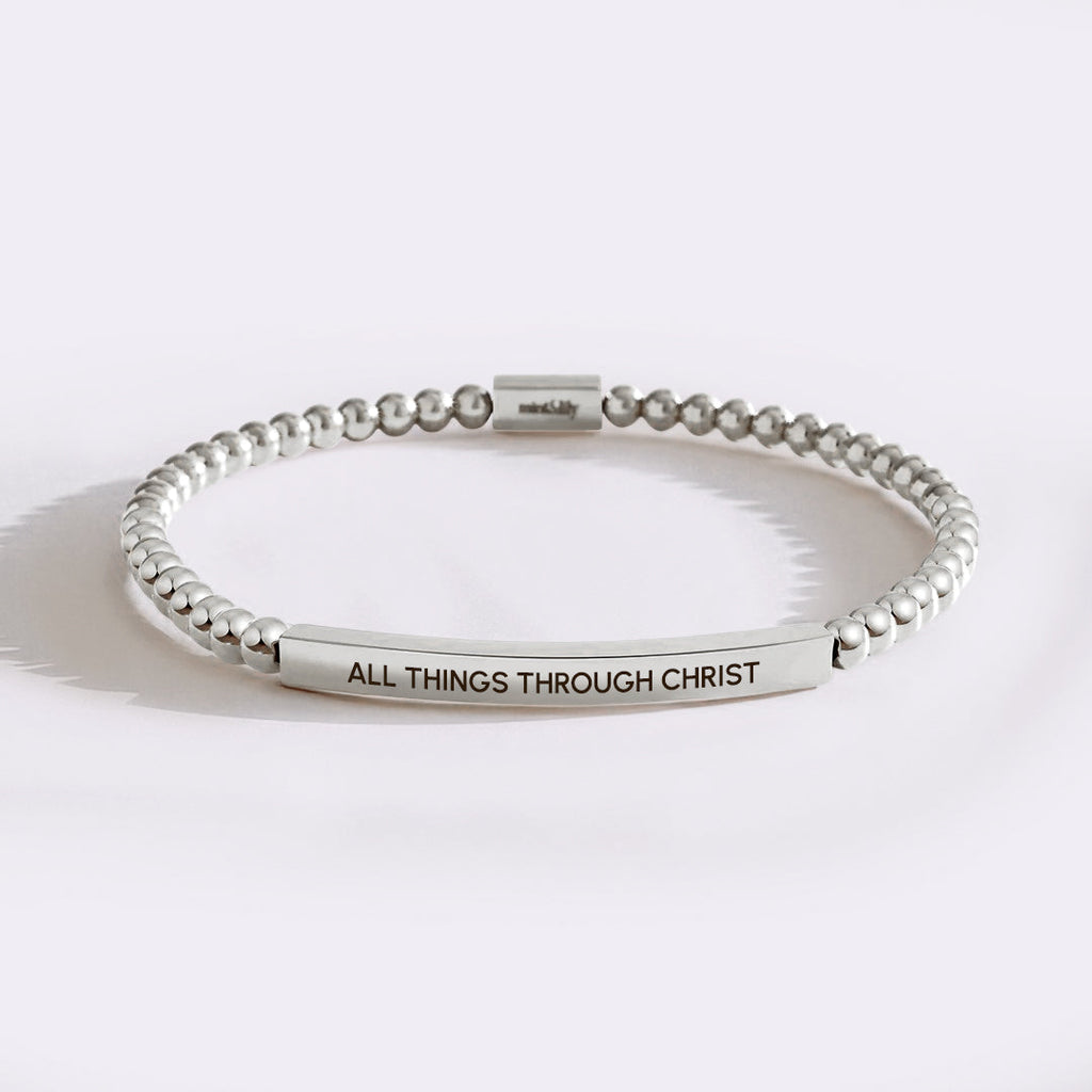All Things Through Christ Beaded Inspire Bracelet