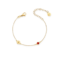 Dainty Initial and Birthstone Bracelet