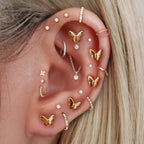 Absolute Hidden Helix Flat Back Stud Earring