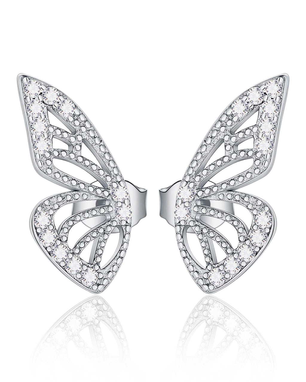 Flutter Butterfly Wings Double Stud Earrings