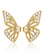Flutter Butterfly Wings Double Stud Earrings