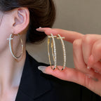 Crystal Cross Hoop Earrings for Women | Glow Drop Jewelry