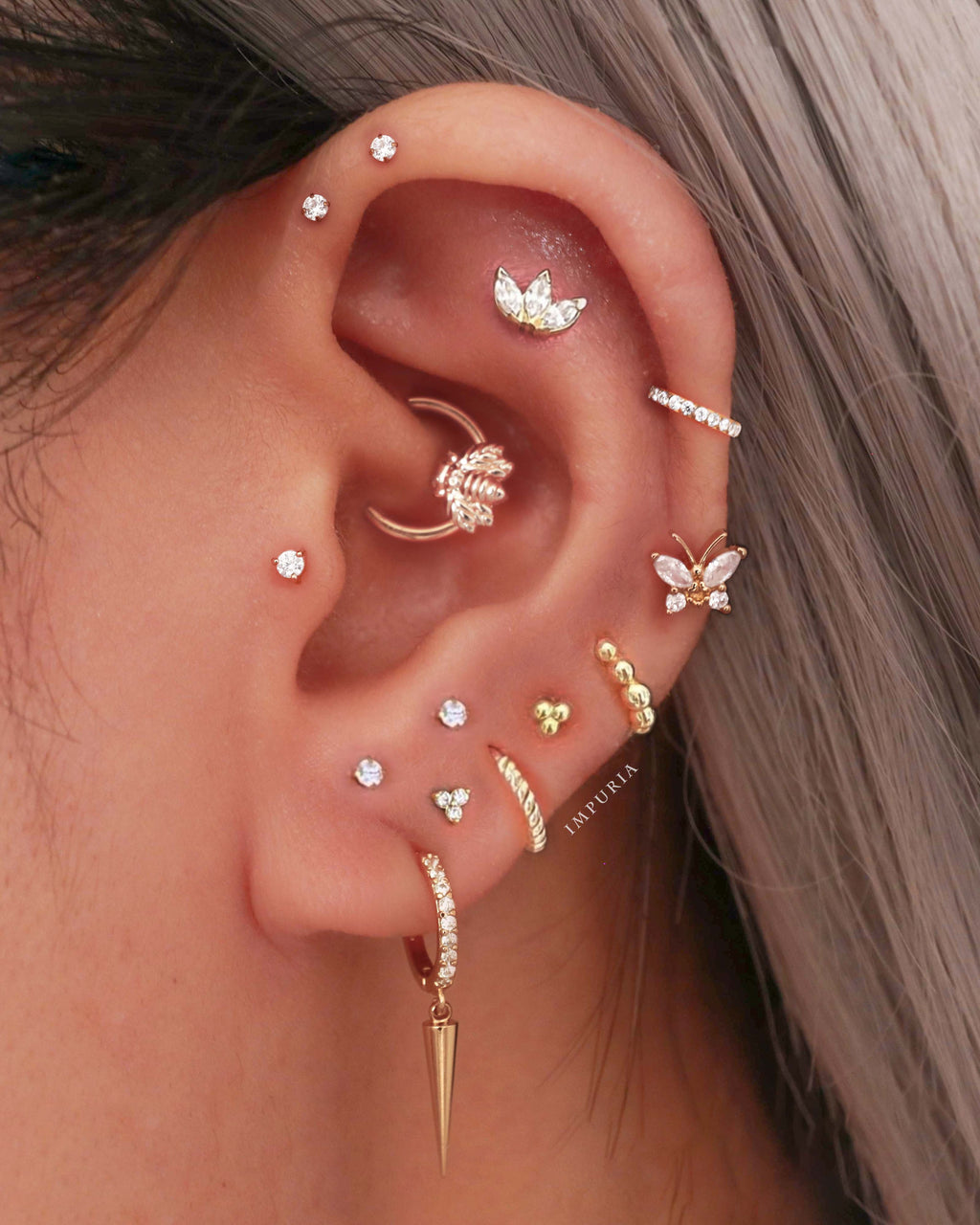 Grace Butterfly Ear Piercing Stud
